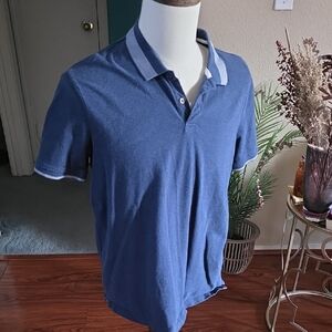 Banana Republic Navy Polo with Light Trim